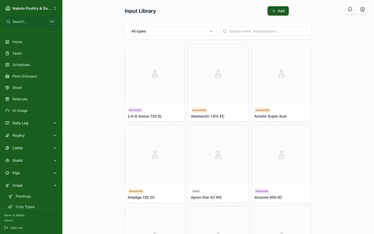 Keep an input library in the Famu app