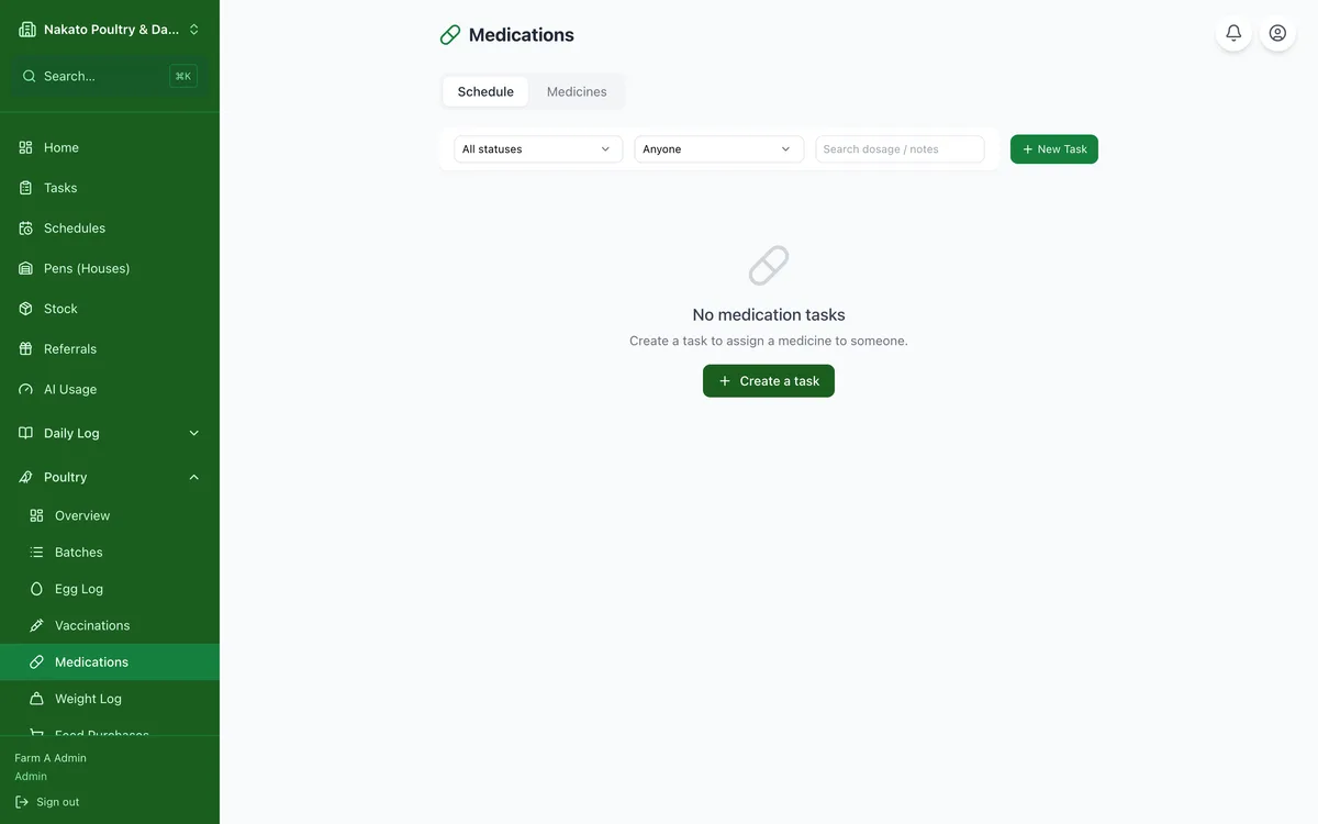 Record a treatment in the Famu app